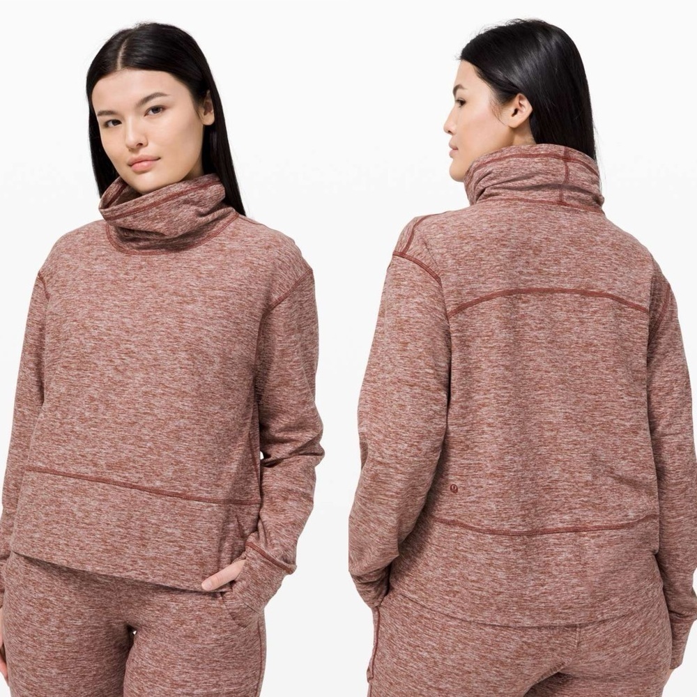 Lululemon Ready to Rulu Fleece Pullover - Heathered Savannah SZ 4